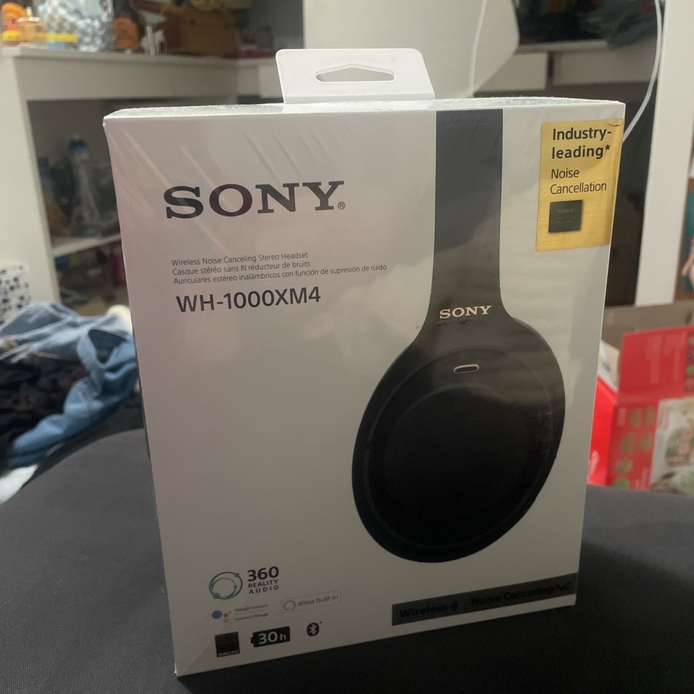 Brand new noise cancelling Sony WH-1000XM4 slight sharpie marks on packaging